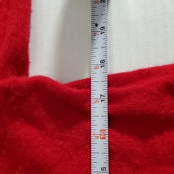 Talbots Red Cashmere Sweater Petite - Picture 8 of 10